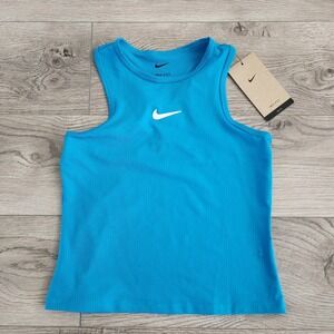 Nike Dri-FIT Girl's Tennis Tank Top Blue Size XS NWT‎ READ